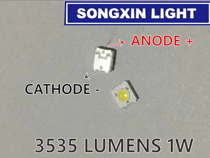 

100pcs LUMENS LED Backlight 1W 3V 3535 3537 Cool white LCD Backlight for TV TV Application A127CECEBUP8 Style-3