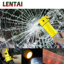 LENTAI, 1 шт., автомобильный молоток безопасности, автоматический инструмент для побега, светодиодный Стайлинг для Volvo, Renault, Opel, Nissan, Volkswagen, VW, Polo, Passat, B6, B5, Golf 4