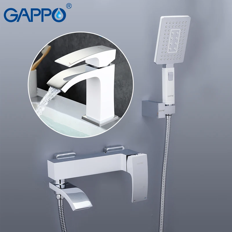 GAPPO 1 комплект смеситель для ванны + раковины настенный воды с ручным душем