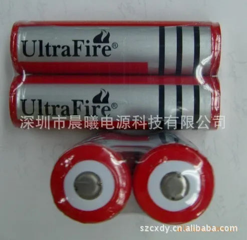 

2Pcs Direct SureFire lithium batteries 18650 lithium battery Q5 standard red light flashlight lithium batteries
