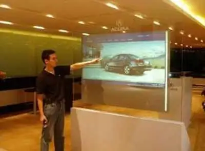 

Best price 46" multi interactive capacitive touch foil film, High quality through LCD or projector (window shop display)