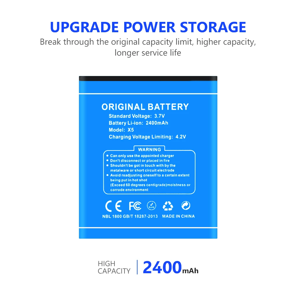 Новинка, 3,7 в, 2400 мА/ч, аккумуляторная батарея для телефона, запасные батареи для мобильного телефона, литий-ионный аккумулятор для DOOGEE X5 X5 Pro