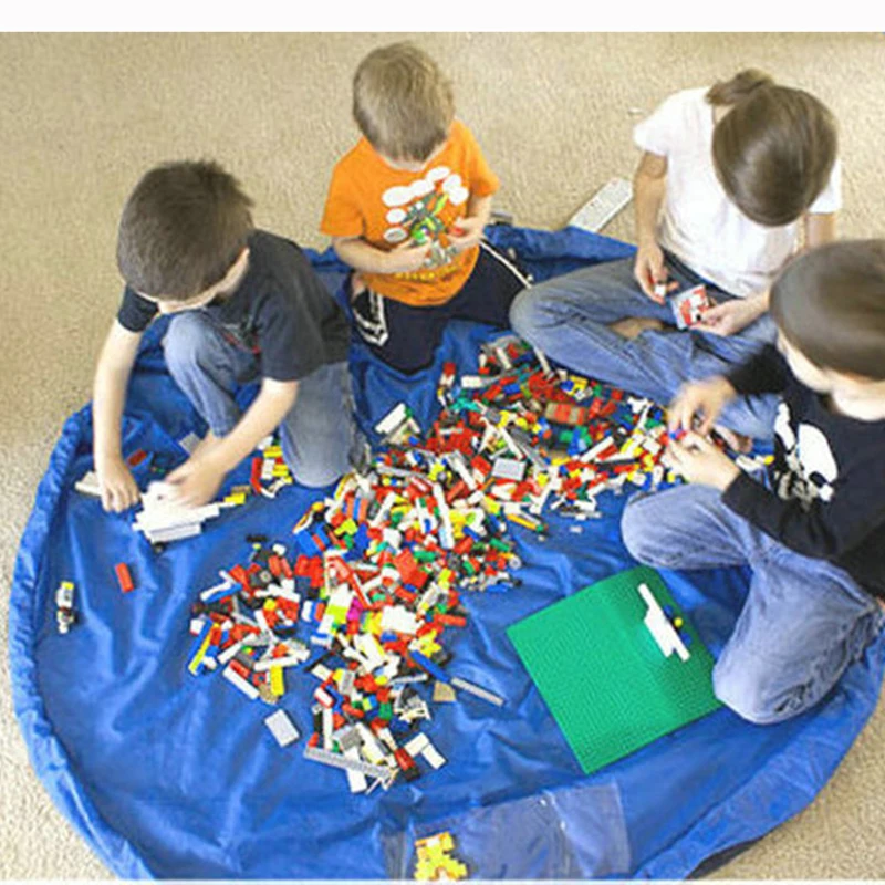 Детский игровой коврик, большая сумка для хранения игрушек, детский игровой коврик из полиэстера, детские игрушки, коллекционная сумка
