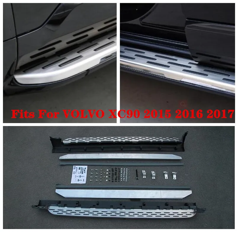 

High Quality Aluminum alloy Car Running Boards Side Step Bar Pedals Fits For VOLVO XC90 2015 2016 2017