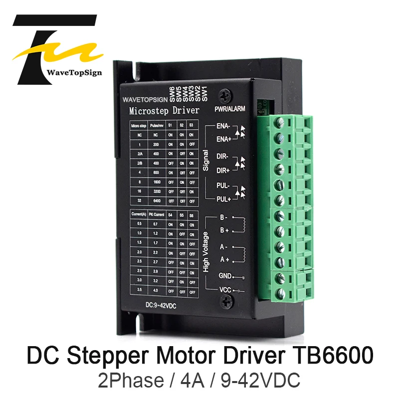 

WaveTopSign 42/57/86 TB6600 Wood Router Machine Stepper Motor Driver 32 Segments Upgraded Version 4.0A 9-42VDC Milling Kits