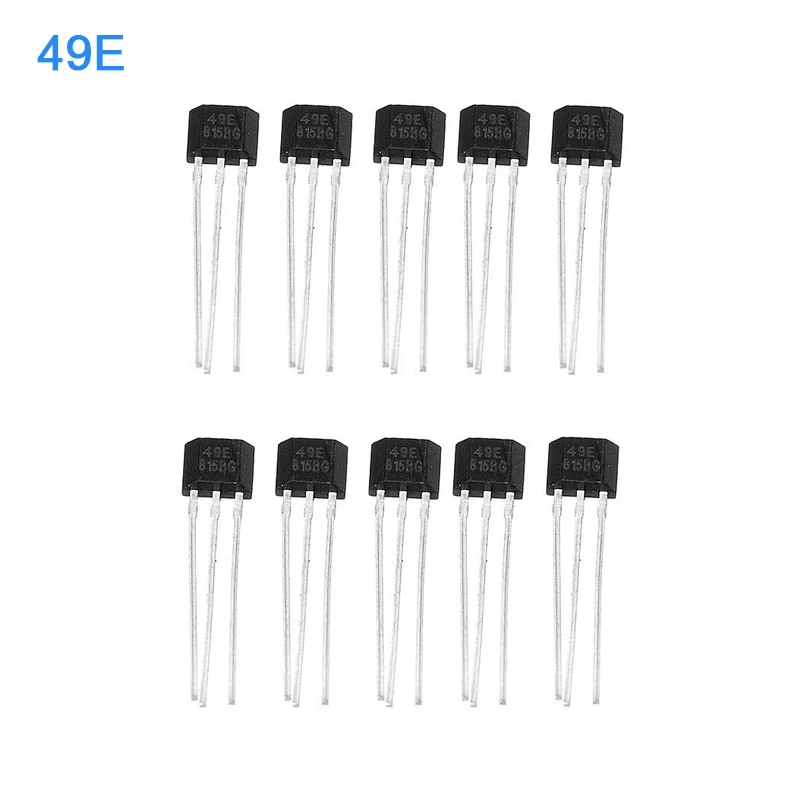 

10 pcs 49E Hall Element OH49E SS49E Hall Effect Sensor Linear Switch