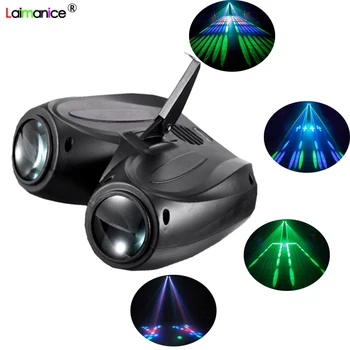 

Double Head Music Auto/Sound Actived 128 LED RGBW Laser Stage Effect Light For Club Disco Party Bar KTV Wedding Christmas