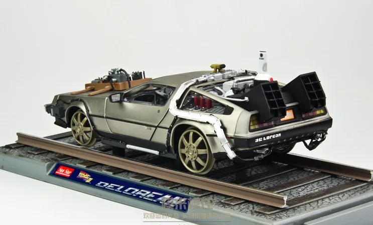 1:18 Масштаб Назад в будущее 3 delorean DMC-12 scifi модель автомобиля рождественский подарок