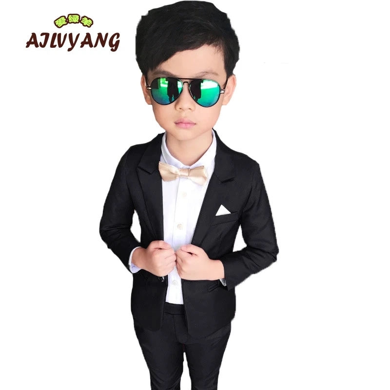 

Boys Formal Suits Sets Children Weddings Performance Clothing Sets Kids Birthday Party Suits Blazer +Pants 2Pcs Outfits