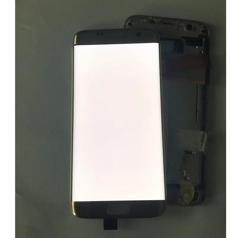 AMOLED дисплей для SAMSUNG S7 lcd+ сенсорный экран дигитайзер Заменяет SAMSUNG GALAXY S7 edge lcd 5,5 дюймов с ожогом G953 - Цвет: s7 edge  gold
