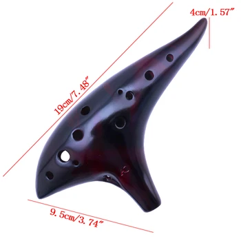 

12 Hole Ocarina of Time Alto C Smoldering Ocarina Ceramic Flute For Zelda ceramic ocarina Musical Instruments Professional