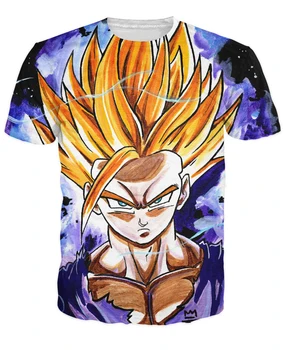 

Teen Spirit T-Shirt teenaged Gohan Dragonball Z super saiyan Cartoon Character 3d Print t shirt tees For Women Men