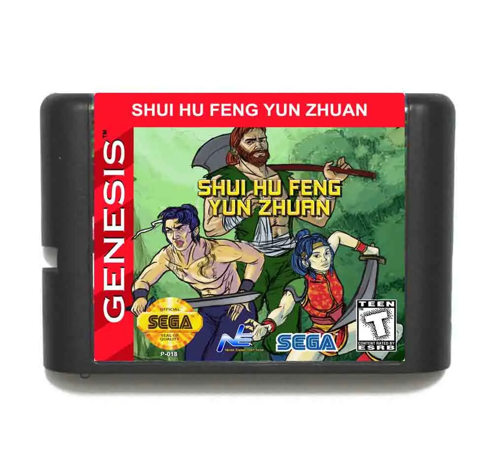 Shui Hu Feng (Лея фенг) Юн Чжуань 16 бит MD карточная игра с коробку для Sega Megadrive/Genesis|shui hu|16