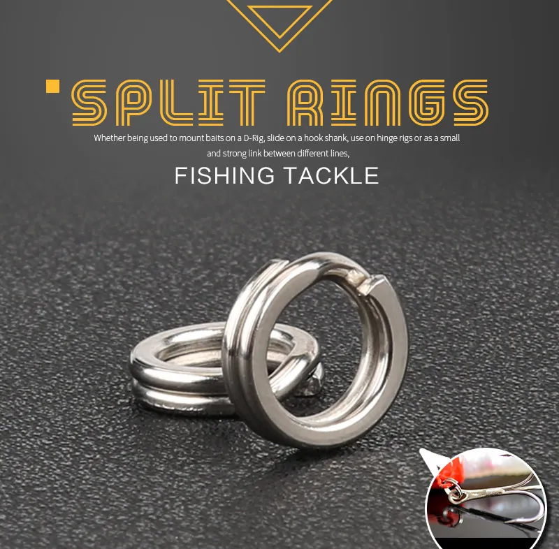 200 шт./лот, нержавеющая сталь, разъемные кольца для рыбалки, металлический соединитель для приманки, держатель для ключей, разъемные кольца, сплошное кольцо-петля для приманки