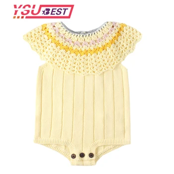 

Sping Baby Clothes Baby Knit Romper Girls Newborn Baby Girls Romper Ruffle Princess Toddler Jumpsuits Baby Overalls Jumpersuit