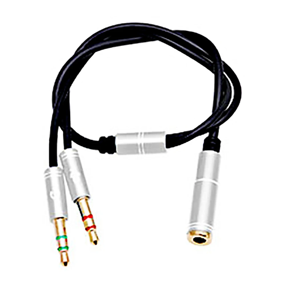 3,5 мм адаптер для наушников конвертер кабель для наушников+ микрофон аудио сплиттер Aux удлинитель кабель адаптер Шнур для компьютера ПК микрофон