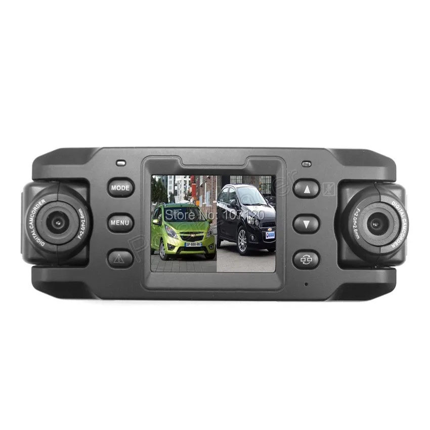 Новая Автомобильная камера с двумя объективами, видеорегистратор с двумя объективами, gps g-сенсор CA365 X8000, видеорегистратор, видео регистратор, ночное видение