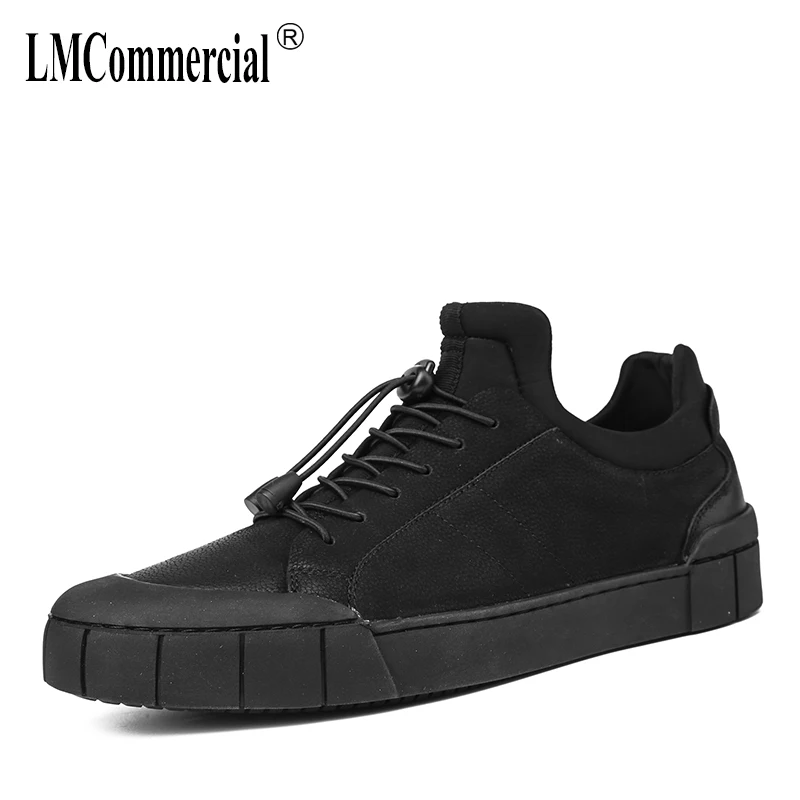 spring autumn summer men's high-top shoes all-match cowhide retro British breathable shoes men breathable sneaker fashion male