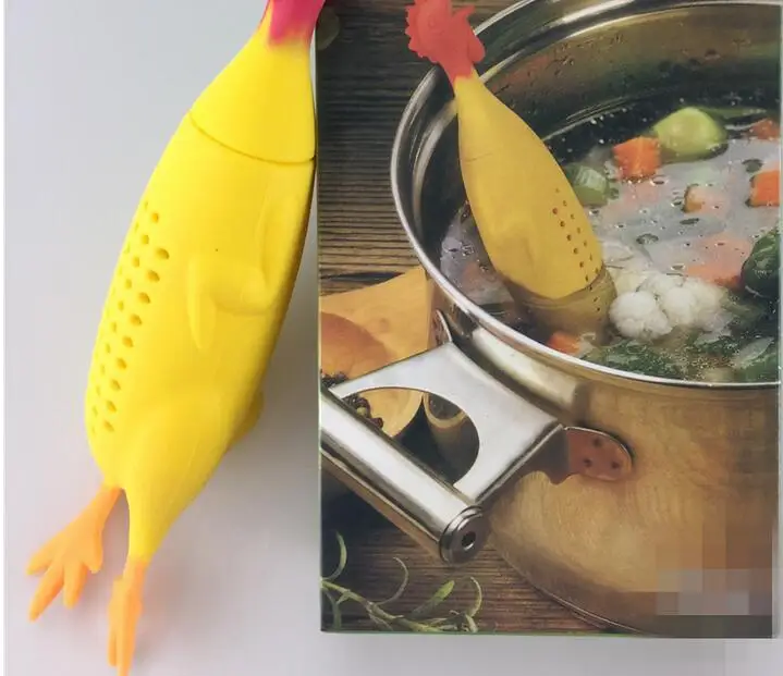 КРОК Кок силиконовые Кричащие курица горшок тушить суп, зелень jar коробка для специй Приправа Контейнер Кок травы заварки CL11101944
