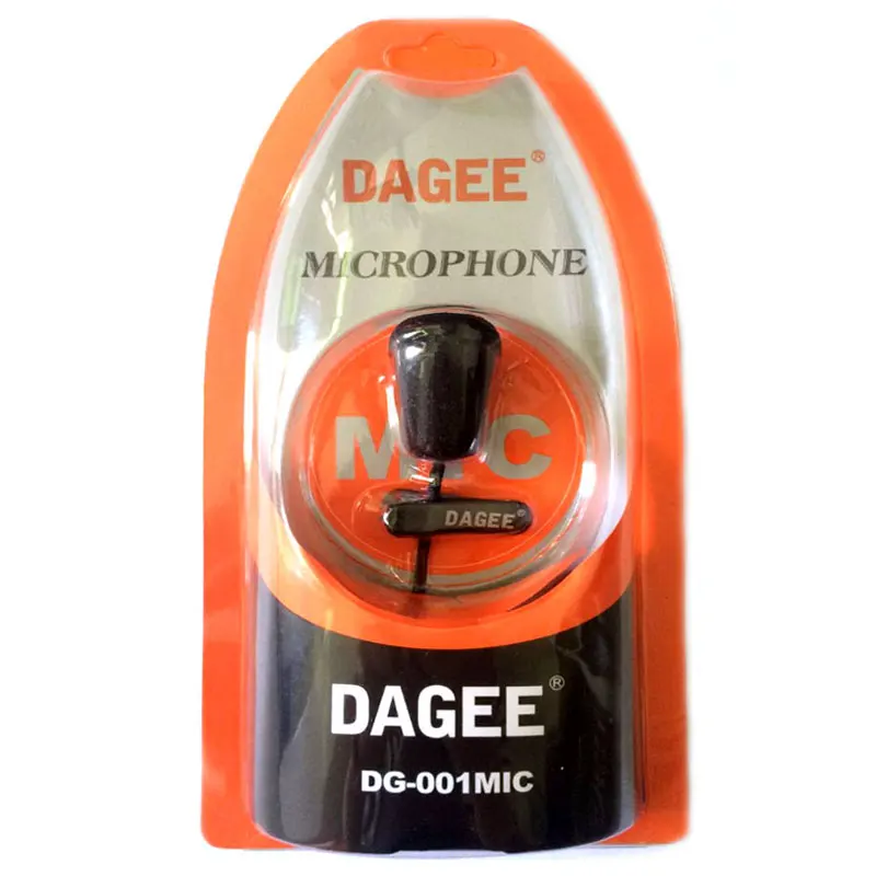 Портативный петличный мини микрофон Dagee DG 001MIC высококачественный с зажимом для