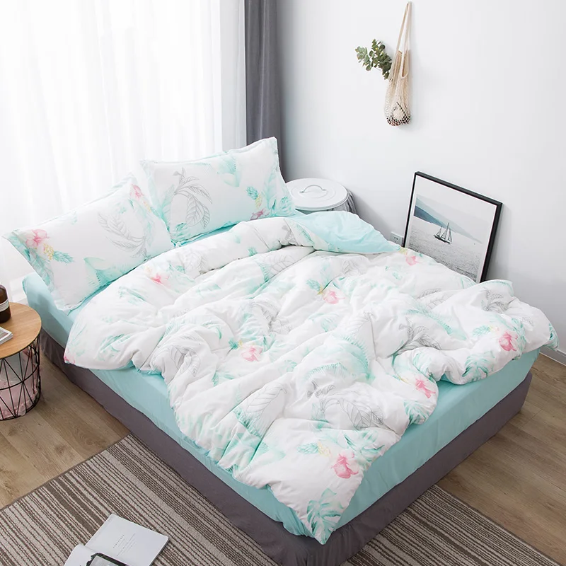 SlowDream модные летние листьев и Комплект постельного белья с цветами свет