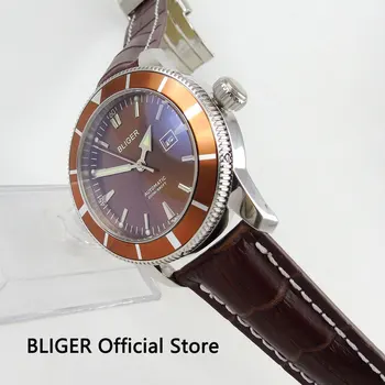 Classic BLIGER 46MM Brown Calendar Dial Stainless Steel Case Wrist Watch Three-Hand MIYOTA Automatic Movement Men's Watch B36
Classic BLIGER 46MM Brown Calendar Dial Stainless Steel Case Wrist Watch Three-Hand MIYOTA Automatic Movement Men's Watch B36