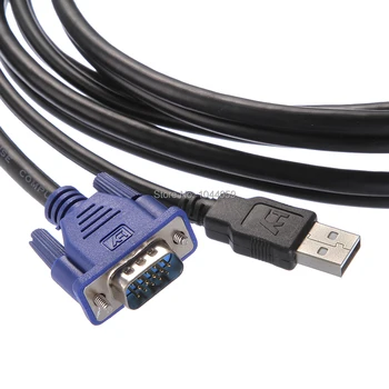 

High quality New DVI M1-DA(30+5) Pin Male to Male 15Pin VGA + USB Adapter Connection Cable for Laptop LCD Monitor Projector