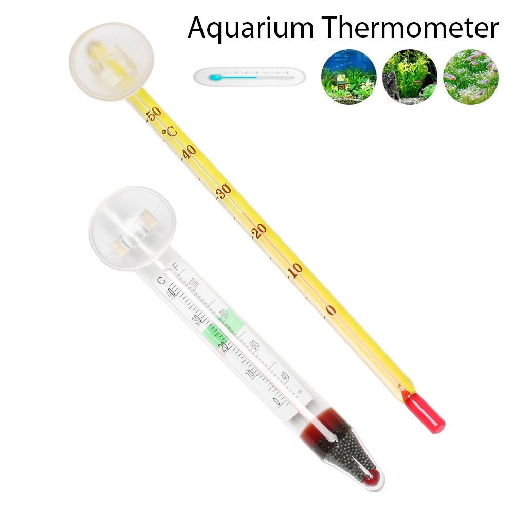 Аквариум стеклянный термометр для измерения температуры воды с хорошей функцией присоски отличные инструменты для аквариума