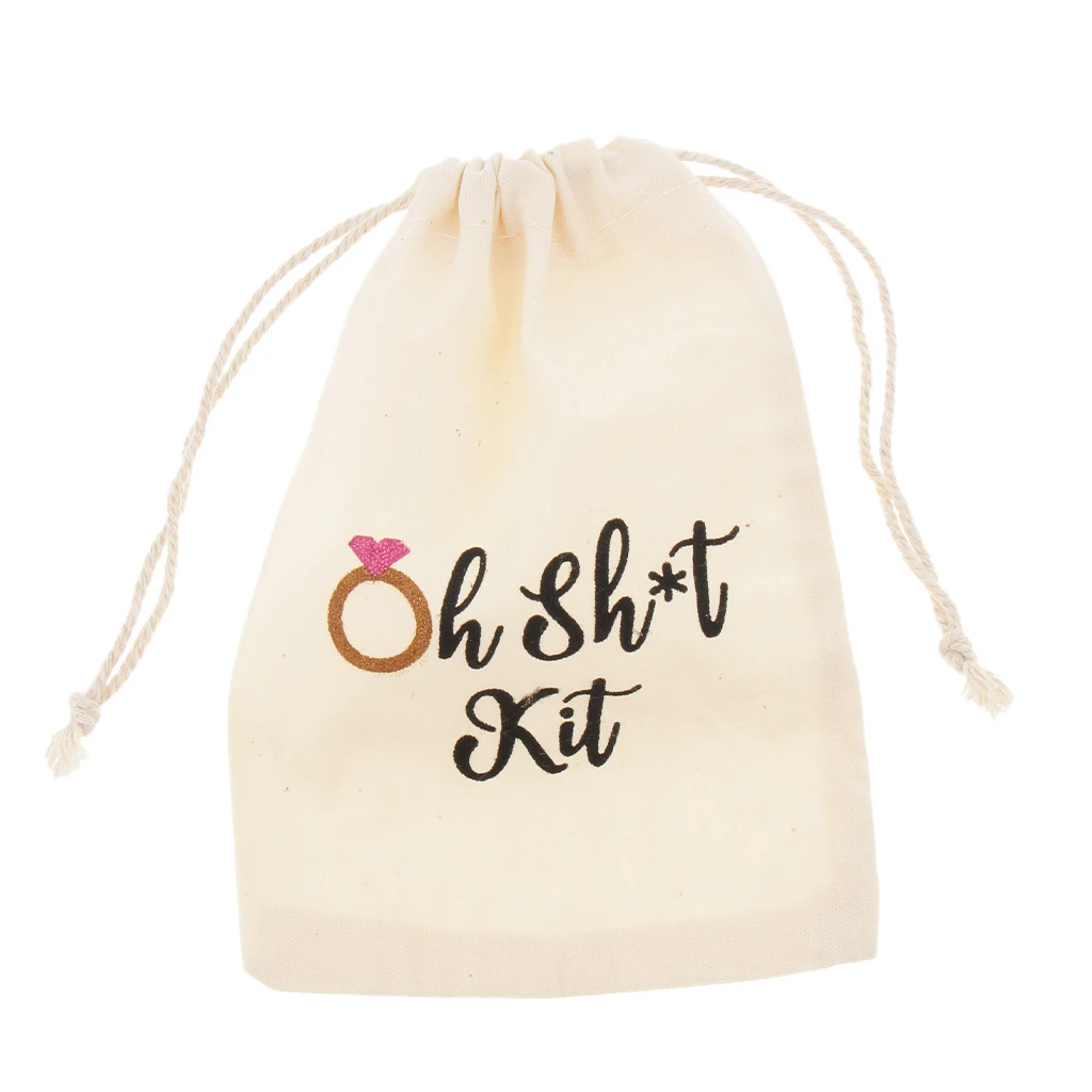 

Pack of 30pcs Oh Shit Kit Jewelry Pouch Cotton Linen Sack Drawstring Gift Bags Wedding Favor Gift Bag