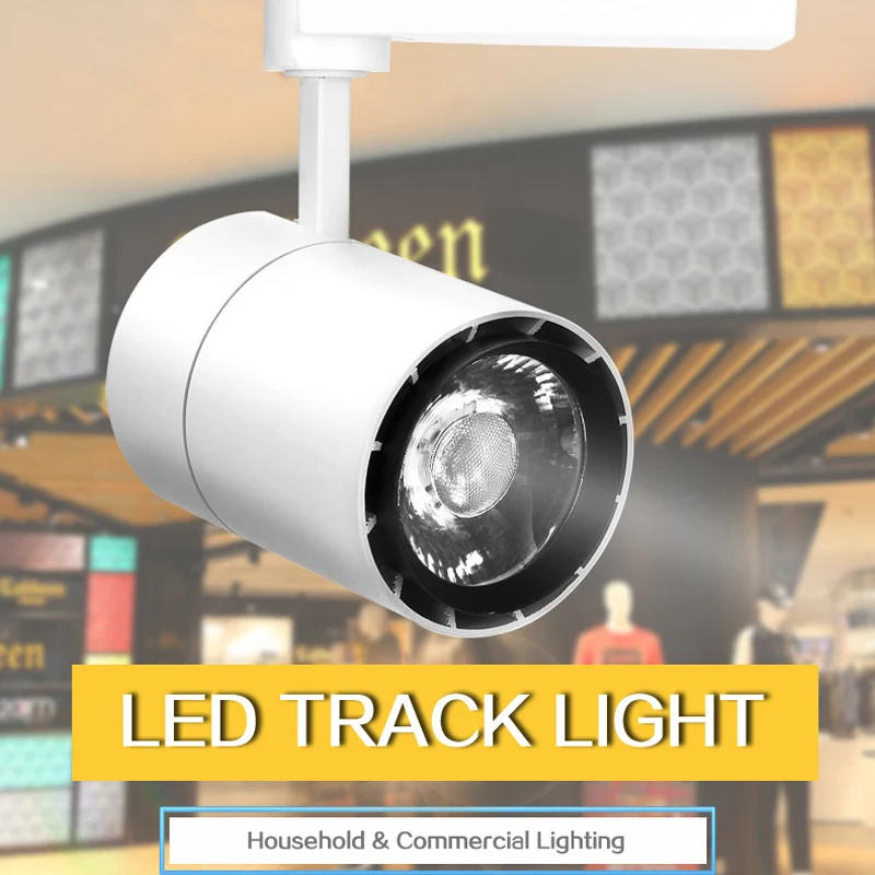 Free Shipping 220V High Quality 15W 20W 30W LED Track lamp Commercial COB Track Light for 2 Wire Connector Free Shipping 220V High Quality 15W 20W 30W LED Track lamp Commercial COB Track Light for 2 Wire Connector