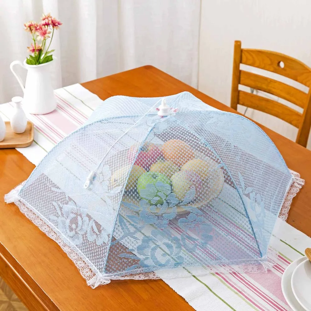 

OTHERHOUSE Folding Food Cover Table Net Umbrella Mesh Screen Food Protector Kitchen Food Dish Cover Table Mesh Kitchenware