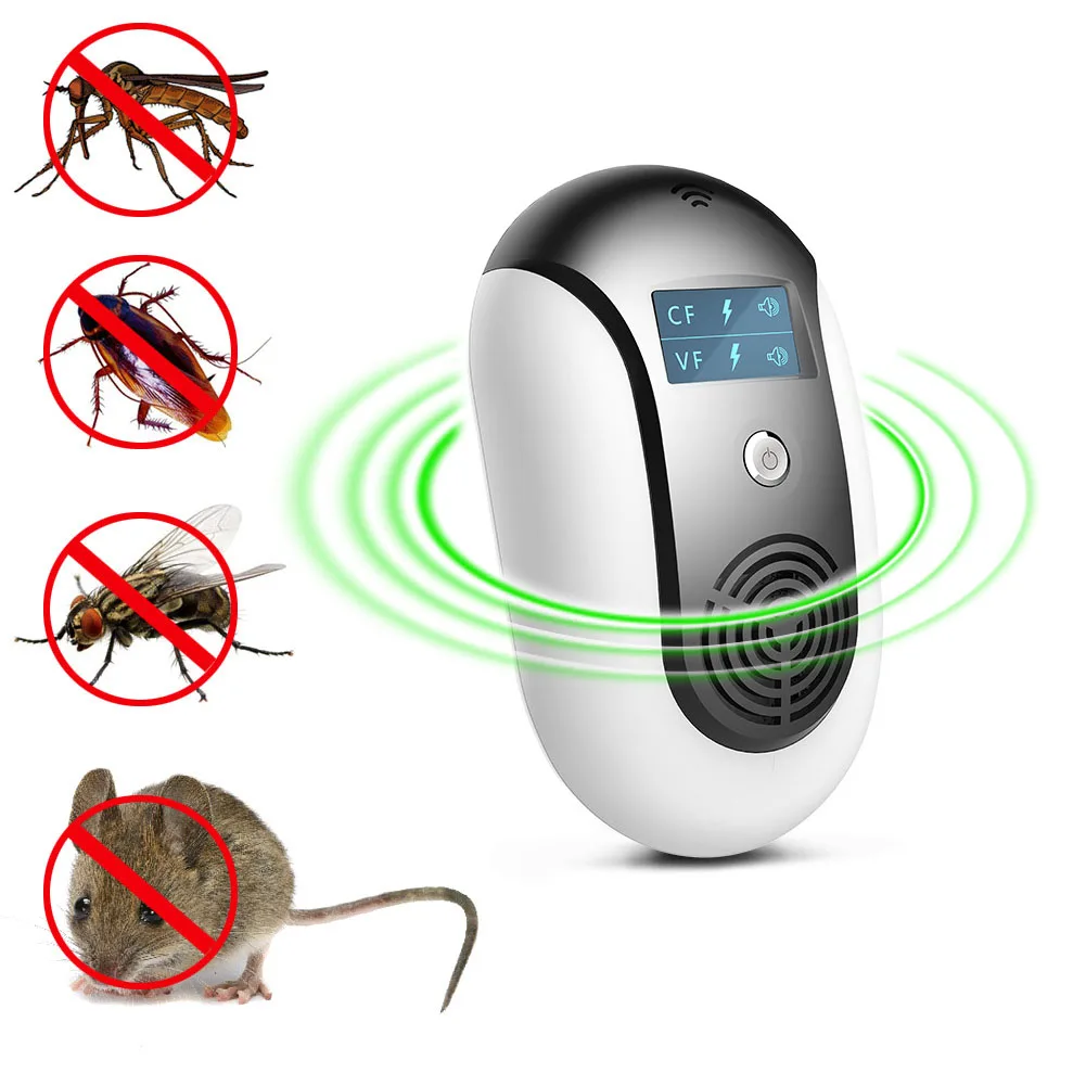

Hot Ultrasonic Pest Repellent Electronic Plug In Insects Control for Mosquito Rat Mice Cockroach FQ-ing