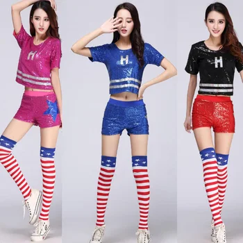 

Nightclub DS Woman jazz dance Clothing Adult Lady Sequined dancewear Tops+Pants Hip-hop Jacket dancing costumes