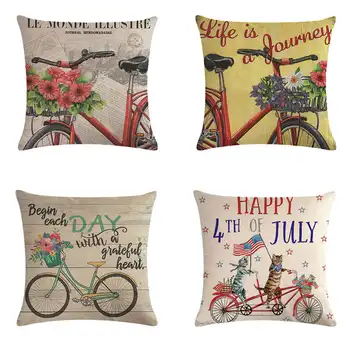

Bicycle Sketch of Pillow Cover Series HomerDecor Cushion Cover Throw Pillowcase Pillow Covers 45 * 45cm Sofa Seat Cushion Dec