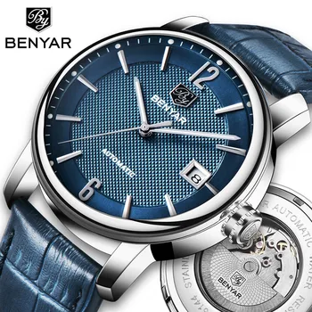 

BENYAR New Mechanical Watch Men Business Full steel Wristwatch Waterproof Men Clock Luxury Automatic Watches Relogio Masculino
