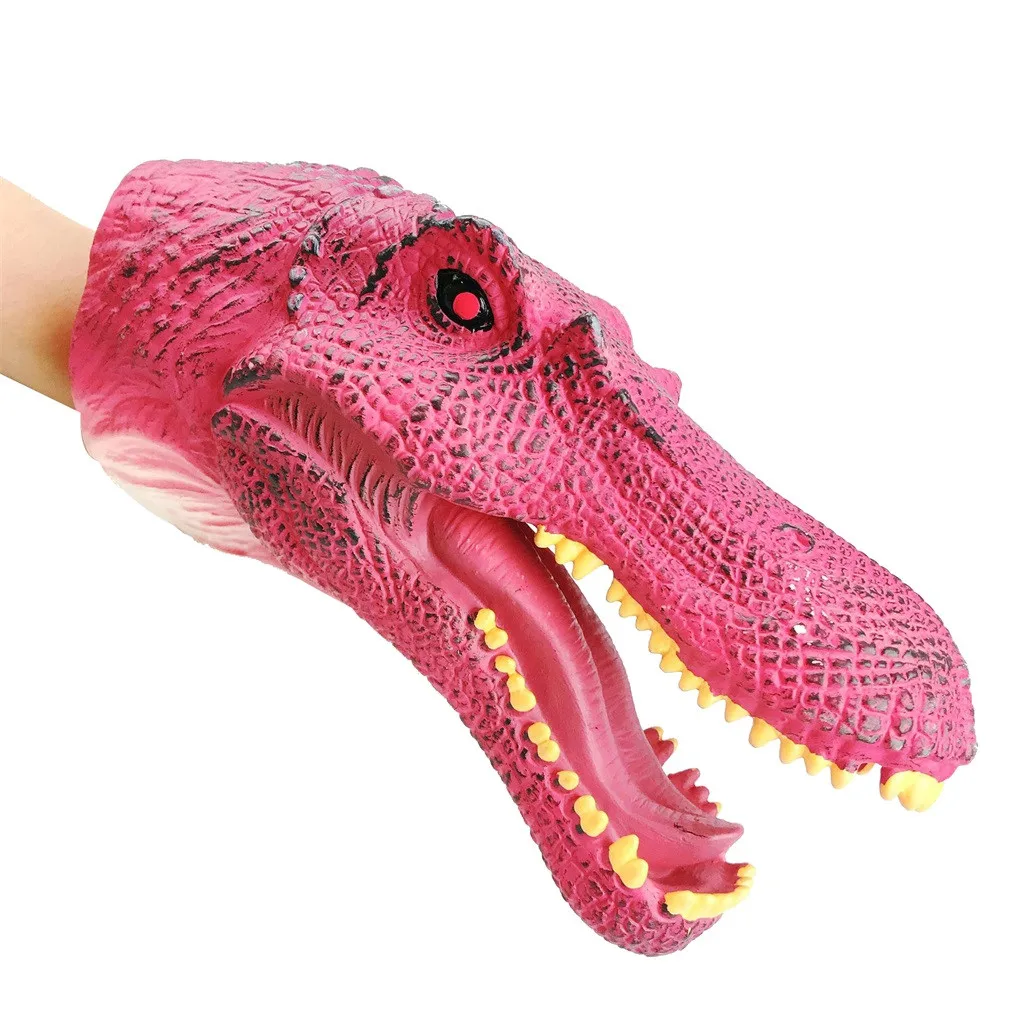 Рождественские мягкие животных ручной удаленный перчатки динозавр куклы для театра марионеток ролевая игра реалистичный Spinosaurus головка