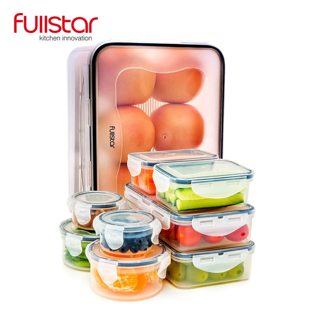 

Fullstar Plastic Box Lunch box kitchen accessories container for food Microwave 9 PCS bento box for vegetable kitchen tool