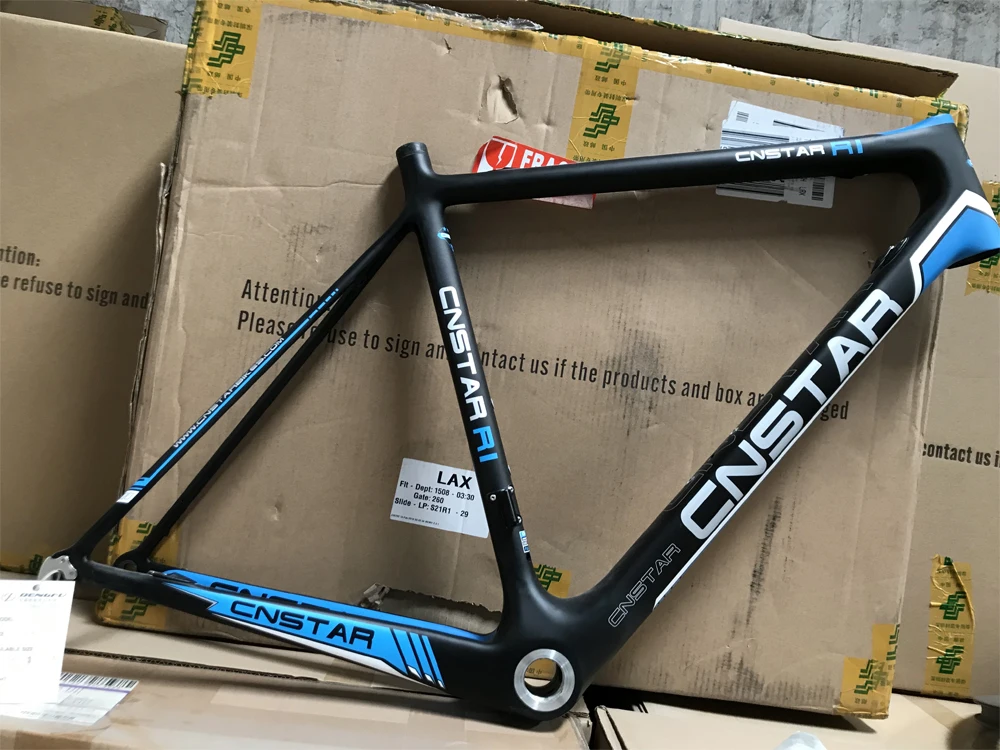 Cheap Free shipping 2017 DengFu Di2 carbon road bike frame UD matt 58cm FM011 9