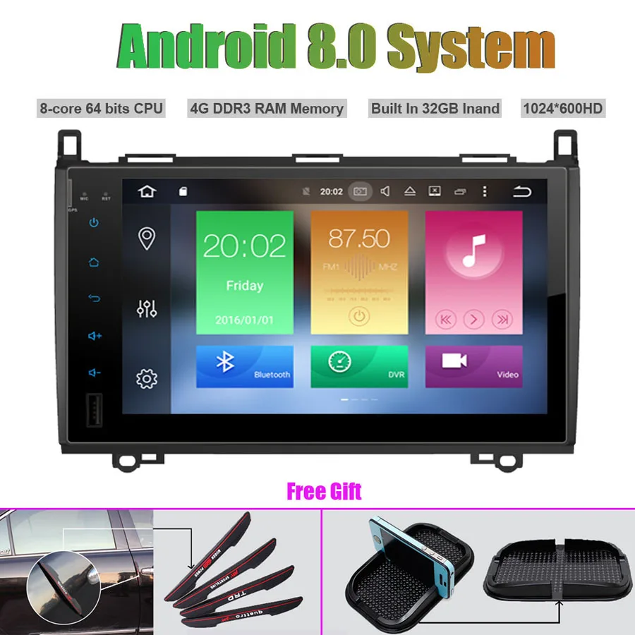 Excellent Octa-Core Android 8.0 CAR Multi-Media Player for MERCEDES-BENZ A/B CLASS A-W169 B-W245(2005-2011)/Viano Vito(2009-2011) 0