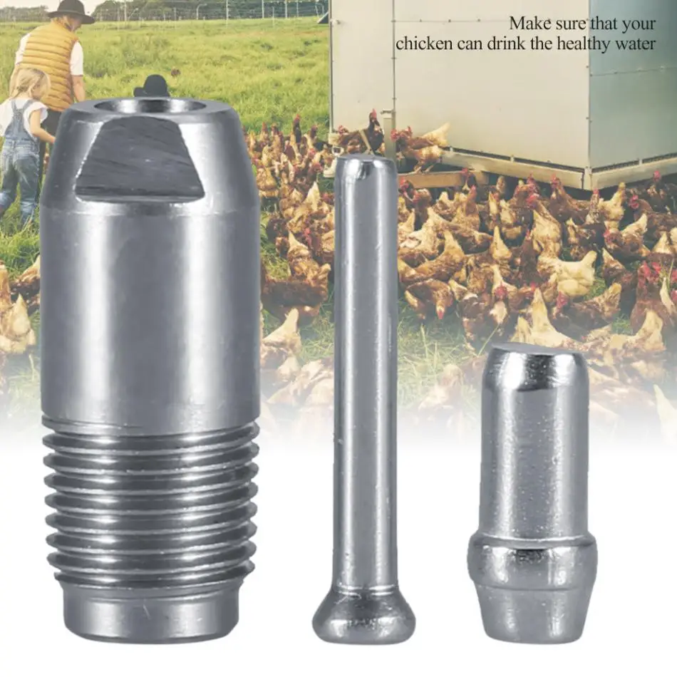 5 Pcs Set Stainless Steel Poultry Chicken Rabbit Automatic Water