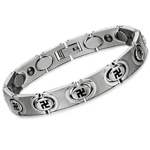 Classical Magnet Stone Man s Hologram Bracelets Fashion Stainless Steel font b Health b font Care