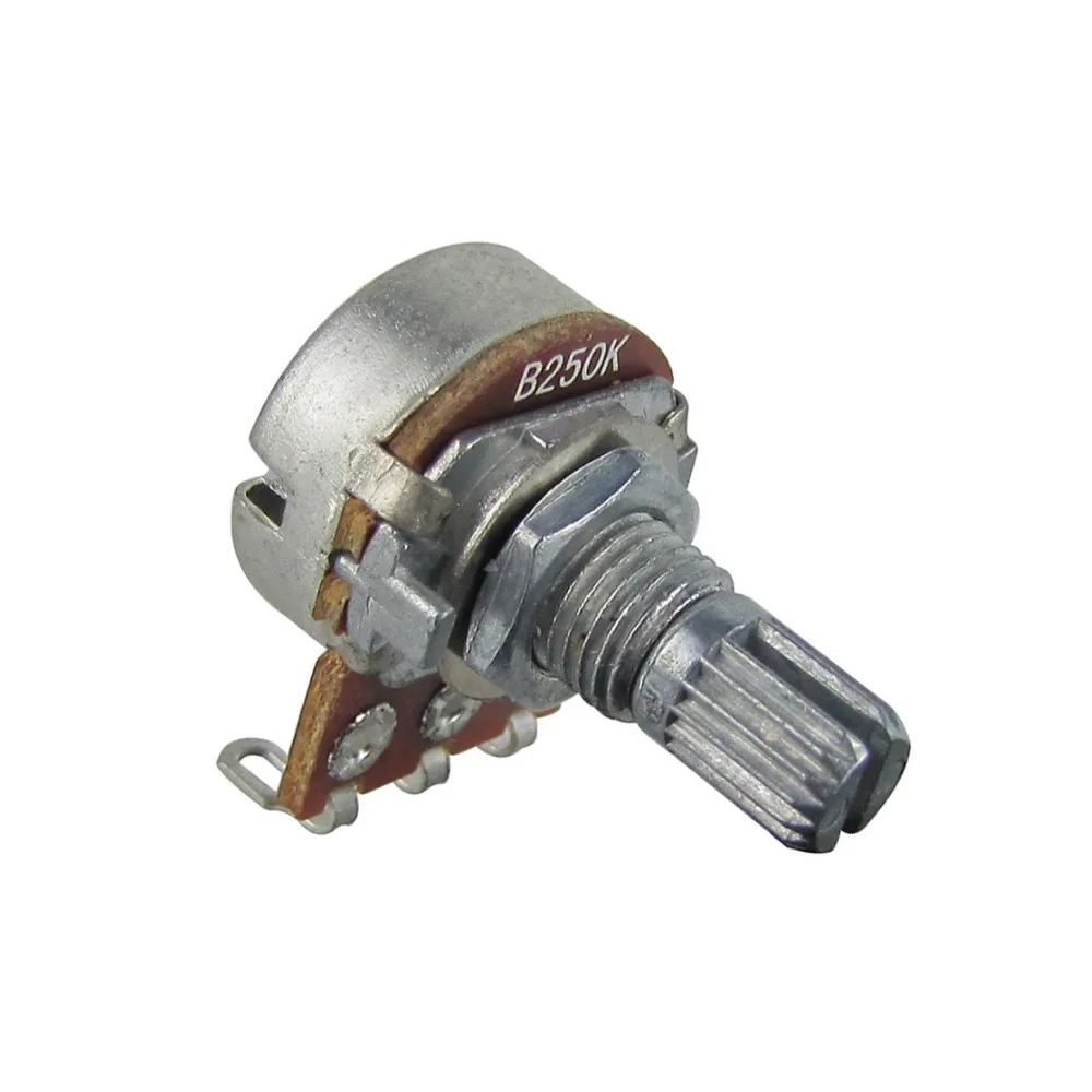 NEW 20pcs Small Mini Potentiometers B250K Linear Control Pots Short Split Shaft 15mm for Guitar