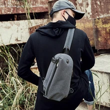 Мужская сумка на плечо, Повседневная нагрудная сумка, сумка-мессенджер, модная маленькая сумка для молодых студентов с зарядкой через USB