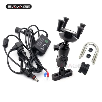 

Phone Navigation Bracket For KAWASAKI ER-6N KLE 650 VERSYS KLE 1000 KLR 650 GPS Phone Holder With USB Charge Port Motorcycle