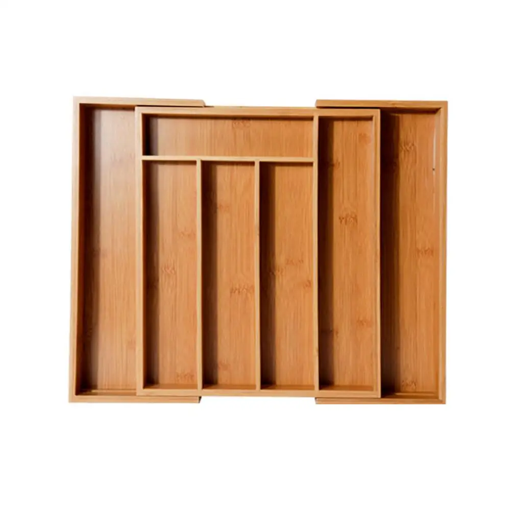 Expandable Cutlery Bamboo Drawer Organizer Cutlery Tray Kitchen Multi