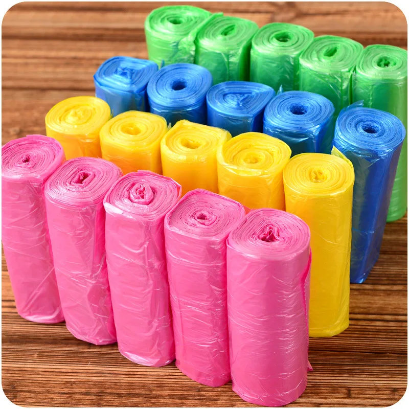 150pcs/pack Color Disposable Garbage Bags Kitchen Trash Bag Household  Storage Bags