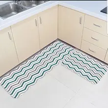 2 шт. кухонные коврики и коврики набор шеврон зигзаг линии дома Deocr Нескользящие области Runner коврики Ковры