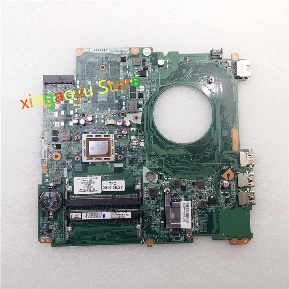 For HP 17 17-F 17Z-F laptop Motherboard w A10-4655M CPU DAY23AMB6F0 800233-501 800233-001 100% Tested ok | Компьютеры и офис