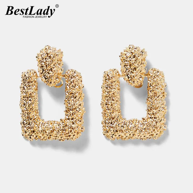 

Best lady ZA Geometric Drop Dangle Earrings For Woman Christmas Gifts Punk Wedding Party Statement Earring Jewelry Wholesale Hot