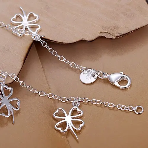 Graceful Silver Plated Alloy Link Chain Bracelet  ...